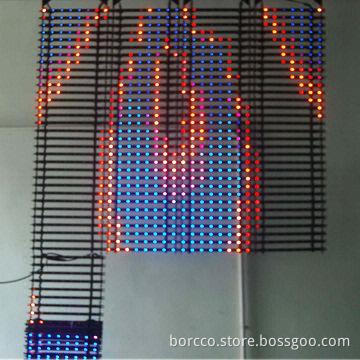 Stage backdrop LED curtain screen display, high transparency
